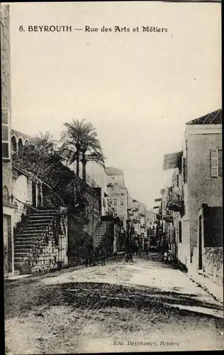 Ak Beirut Beyrouth Libanon, Rue des Arts et Metiers