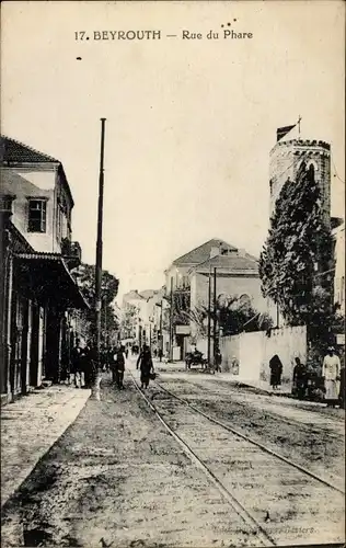 Ak Beirut Beyrouth Libanon, Rue du Phare