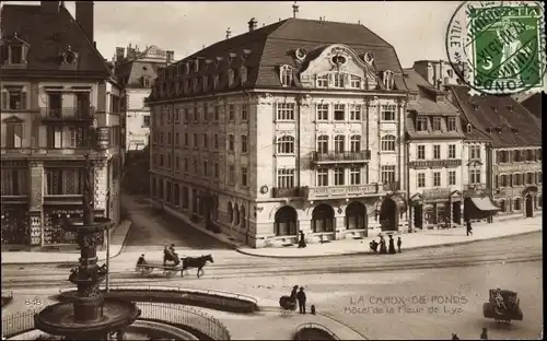 Ak La Chaux de Fonds Kanton Neuenburg, Hotel de la Fleur de Lys