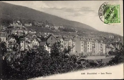 Ak Neuchâtel Neuenburg Stadt, Les Parcs