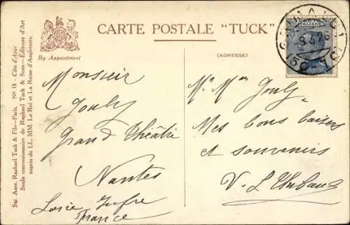 Künstler Ak Menton Alpes Maritimes, La Poste de Douane