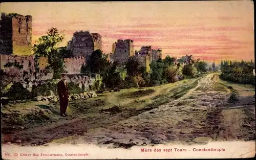 Ak Konstantinopel Istanbul Türkei, Murs des sept Tours
