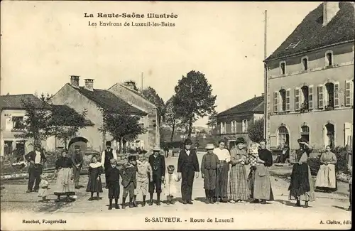 Ak Saint Sauveur Haute Saône, Route de Luxeuil