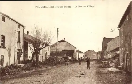 Ak Provenchère Haute Saône, Le Bas du Village