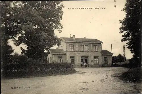 Ak Creveney Haute Saône, Gare de Creveney-Saulx