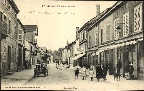 Ak Fougerolles Haute Saône, Grande Rue