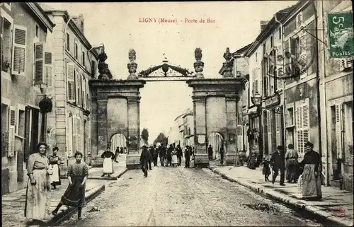 Ak Ligny Meuse, Porte de Bar