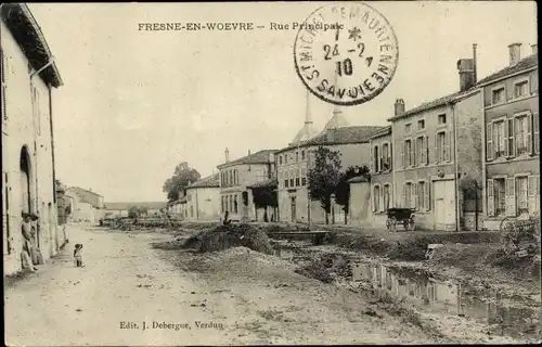 Ak Fresnes en Woëvre Meuse, Rue Principale