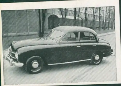 Sammelbild Das Kraftfahrzeug Nr. 14, Deutsche PKW nach 1945, Borgward Hansa 1500, Limousine