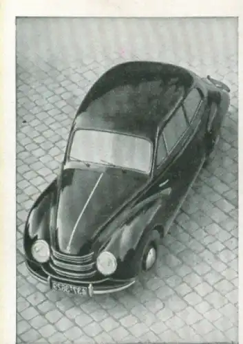 Sammelbild Das Kraftfahrzeug Nr. 19, Deutsche PKW nach 1945, DKW-Meisterklasse F 89 P, Limousine