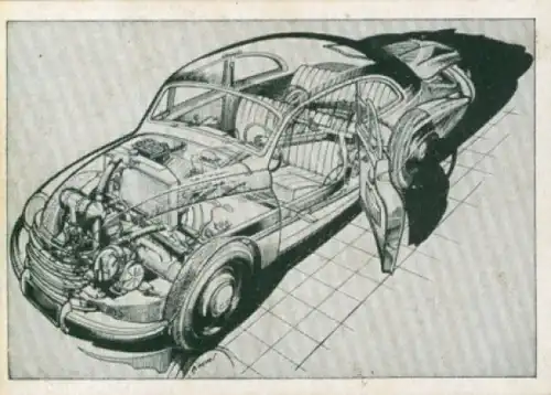 Sammelbild Das Kraftfahrzeug Nr. 15, Deutsche PKW nach 1945, DKW-Meisterklasse F 89 P, Limousine