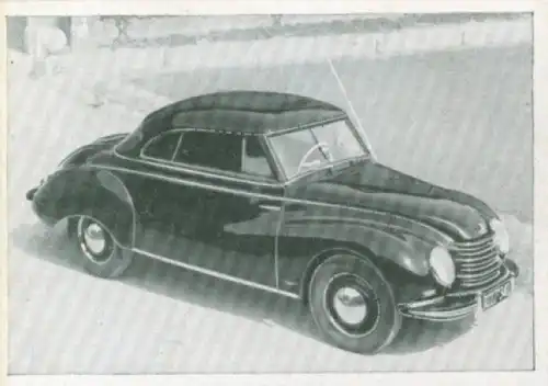 Sammelbild Das Kraftfahrzeug Nr. 94, Deutsche PKW nach 1945, DKW-Meisterklasse 1951, Luxus Coupe