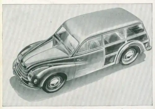 Sammelbild Das Kraftfahrzeug Nr. 95, Deutsche Kombi-Wagen nach 1945, DKW Universal