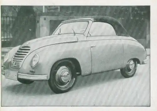 Sammelbild Das Kraftfahrzeug Nr. 39, Deutsche PKW nach 1945, Gutbrod Superior, Cabrio-Limousine