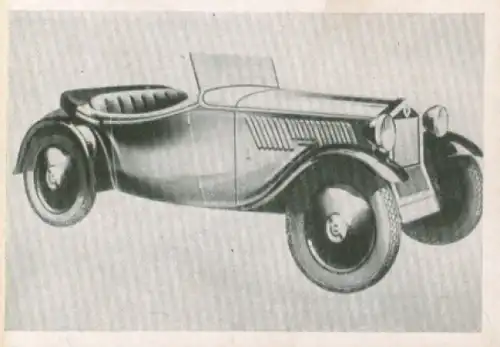 Sammelbild Das Kraftfahrzeug Nr. 283, Entwicklung des Kraftfahrzeugs, DKW Frontantrieb, Roadster