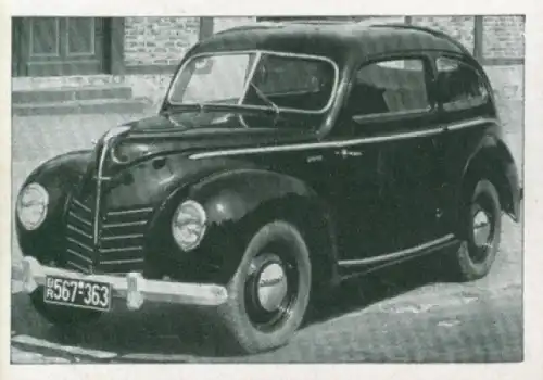 Sammelbild Das Kraftfahrzeug Nr. 4, Deutsche PKW nach 1945, Ford Taunus Spezial, Limousine