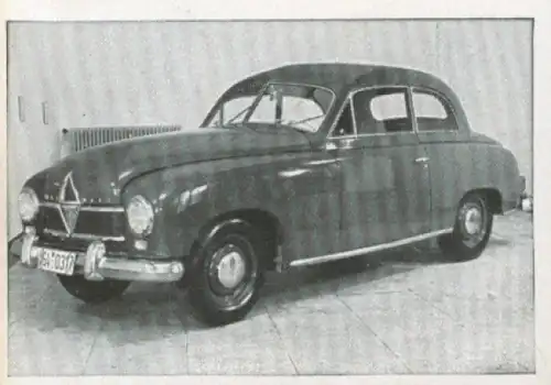 Sammelbild Das Kraftfahrzeug Nr. 37, Deutsche PKW nach 1945, Borgward Hansa 1500, Limousine