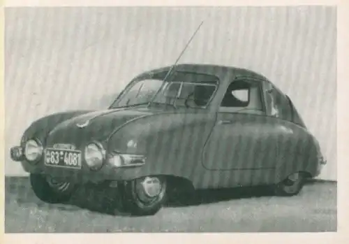 Sammelbild Das Kraftfahrzeug Nr. 7, Deutsche PKW nach 1945, Trippel SK 10, Limousine