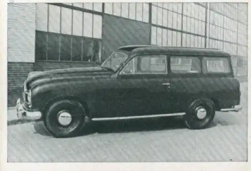 Sammelbild Das Kraftfahrzeug Nr. 48, Deutsche Kombi-Wagen nach 1945, Borgward Hansa 1500