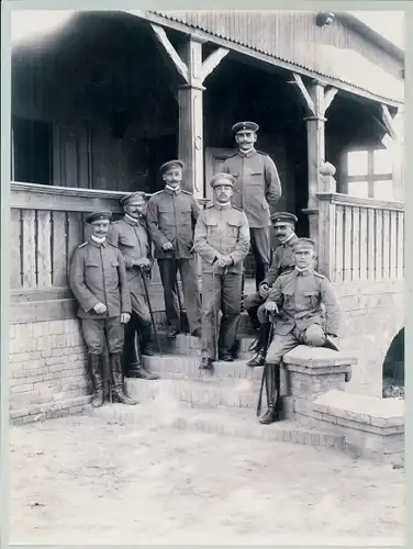 Kabinett Foto Deutsche Soldaten in Uniform, Gruppenbild um 1910, Unna