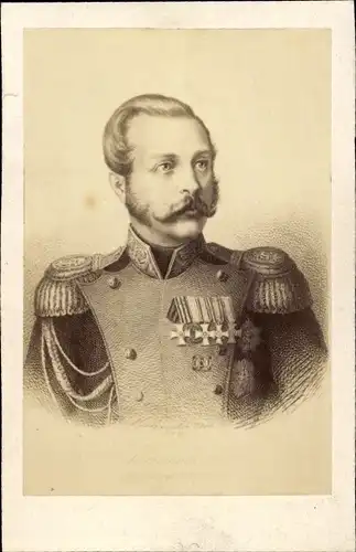 CdV Zar Alexander II von Russland, Portrait