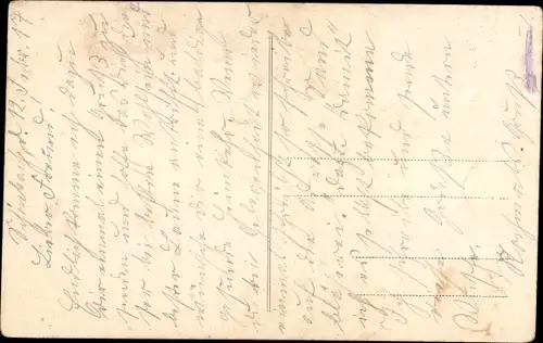 Künstler Ak Darstellung eines Paares, Flirt