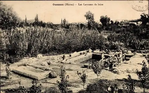 Ak Ouezzan Marokko, La Laveuses de laine