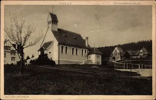 Ak Wilhelmsheim Oppenweiler in Württemberg, Kapelle, Oekonomiegebäude