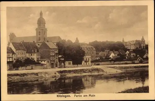 Ak Kitzingen in Mainfranken Bayern, Partie am Main