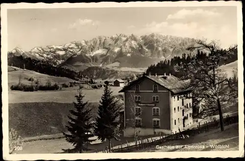 Ak Wildbichl Tirol, Gasthaus zur Alpenrose, Panorama