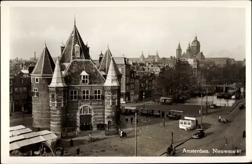 Ak Amsterdam Nordholland Niederlande, Nieuwmarkt
