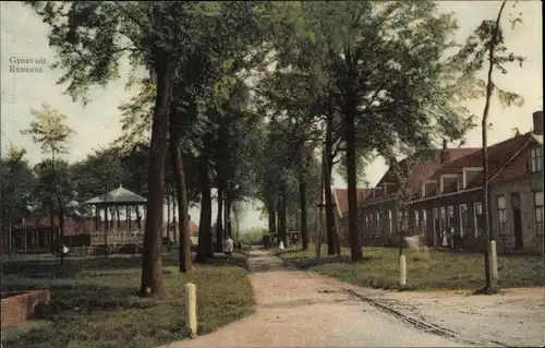 Ak Renesse Schouwen-Duiveland Zeeland, Allee, Pavillon