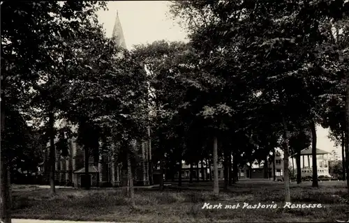 Ak Renesse Schouwen-Duiveland Zeeland, Kerk met Pastorie