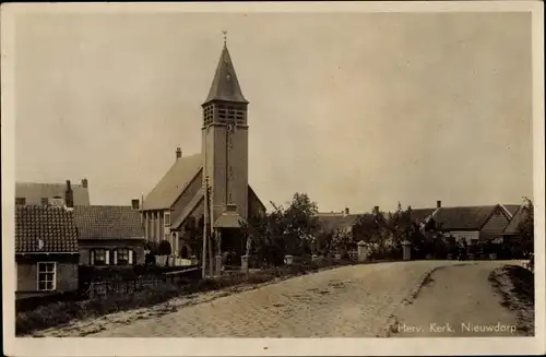 Ak Nieuwdorp Zeeland, Herv. Kerk