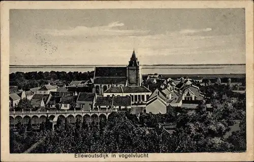 Ak Ellewoutsdijk Zeeland, in vogelvlucht