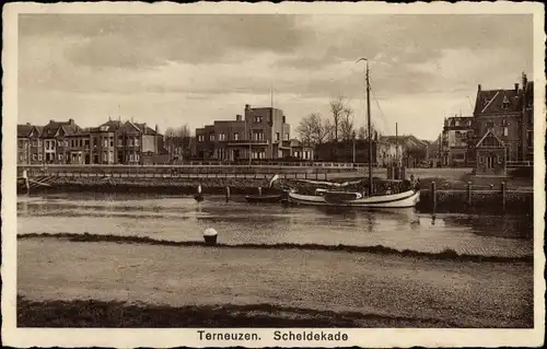 Ak Terneuzen Zeeland Niederlande, Scheldekade