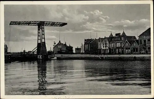 Ak Terneuzen Zeeland Niederlande, Middensluis