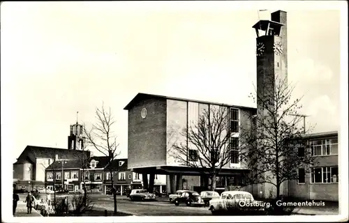 Ak Oostburg Zeeland, Gemeentehuis