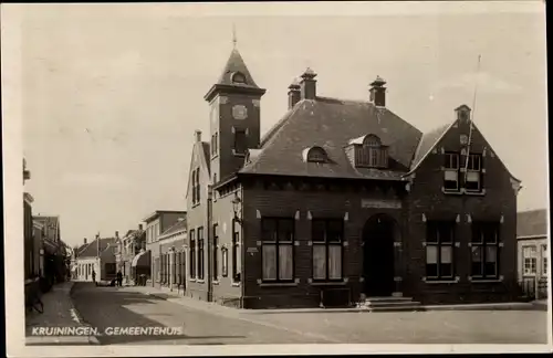 Ak Kruiningen Zeeland, Gemeentehuis