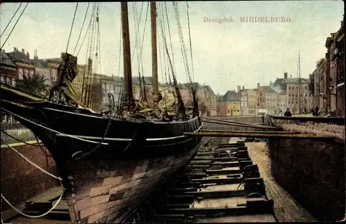 Ak Middelburg Zeeland Niederlande, Droogdok