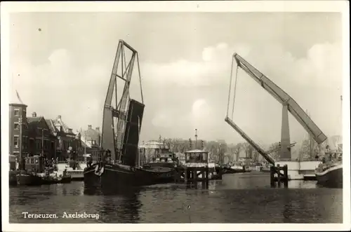 Ak Terneuzen Zeeland Niederlande, Axelsebrug