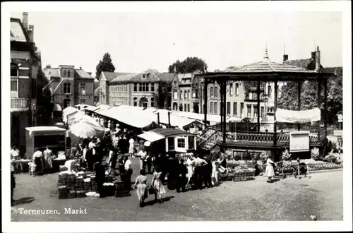 Ak Terneuzen Zeeland Niederlande, Markt