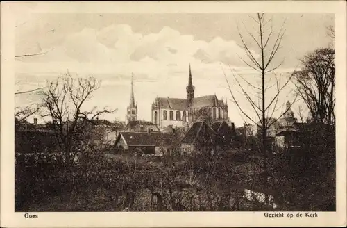 Ak Goes Zeeland Niederlande, Gezicht op de Kerk