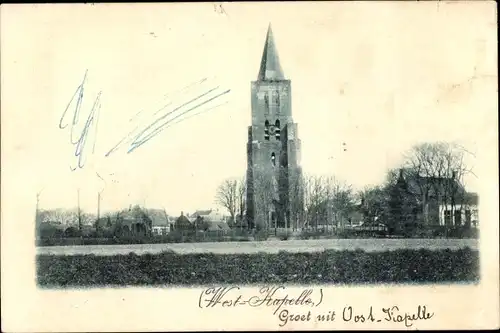 Ak Oostkapelle Walcheren Zeeland, Kirche