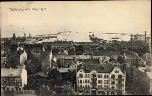 Ak Trelleborg Schweden, och Färgeläget