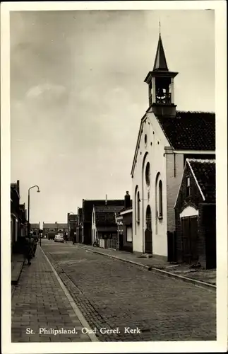 Ak Sint Philipsland Zeeland, Oud. Geref. Kerk