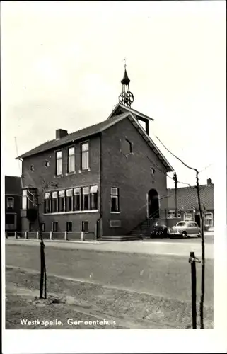 Ak Westkapelle Zeeland, Gemeentehuis