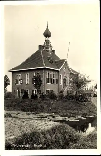 Ak Wolphaartsdijk Zeeland, Raadhuis