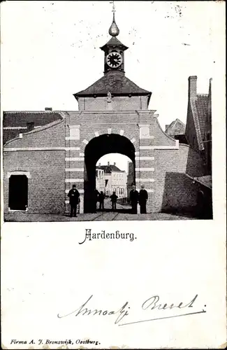Ak Aardenburg Sluis Zeeland Niederlande, Tor, Uhr