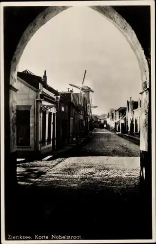 Ak Zierikzee Zeeland, Korte Nobelstraat, Molen